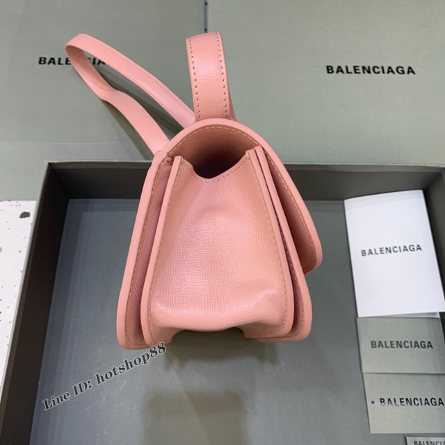 Balenciaga專櫃爆款大號牙籤紋粉肩背包 巴黎世家新款Gossip bag斜挎包 fyj1309